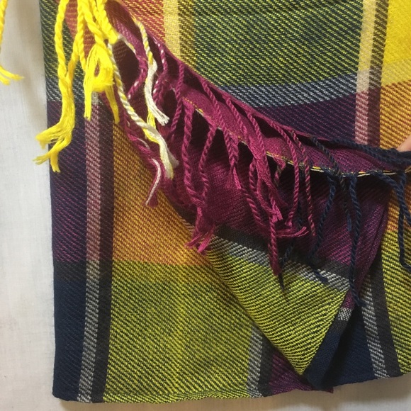 ❄️HP❄️ Blanket Scarf Multi Color Plaid Shawl Wrap - Picture 6 of 6